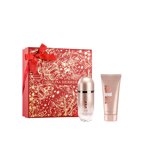 CAROLINA HERRERA 212 VIP ROSE 2 PCS SET FOR WOMEN: 2.7 EAU DE PARFUM SPRAY + 3.4 BODY LOTION.....