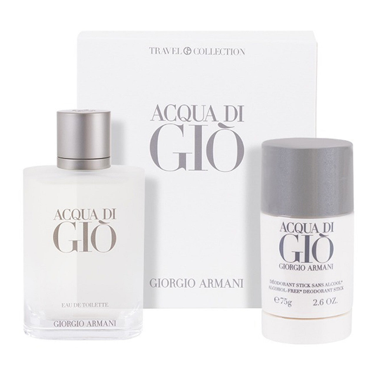 Armani acqua di gio 2 pcs set for men: 3.4 eau de toilette spray + 2.6 deodorant stick